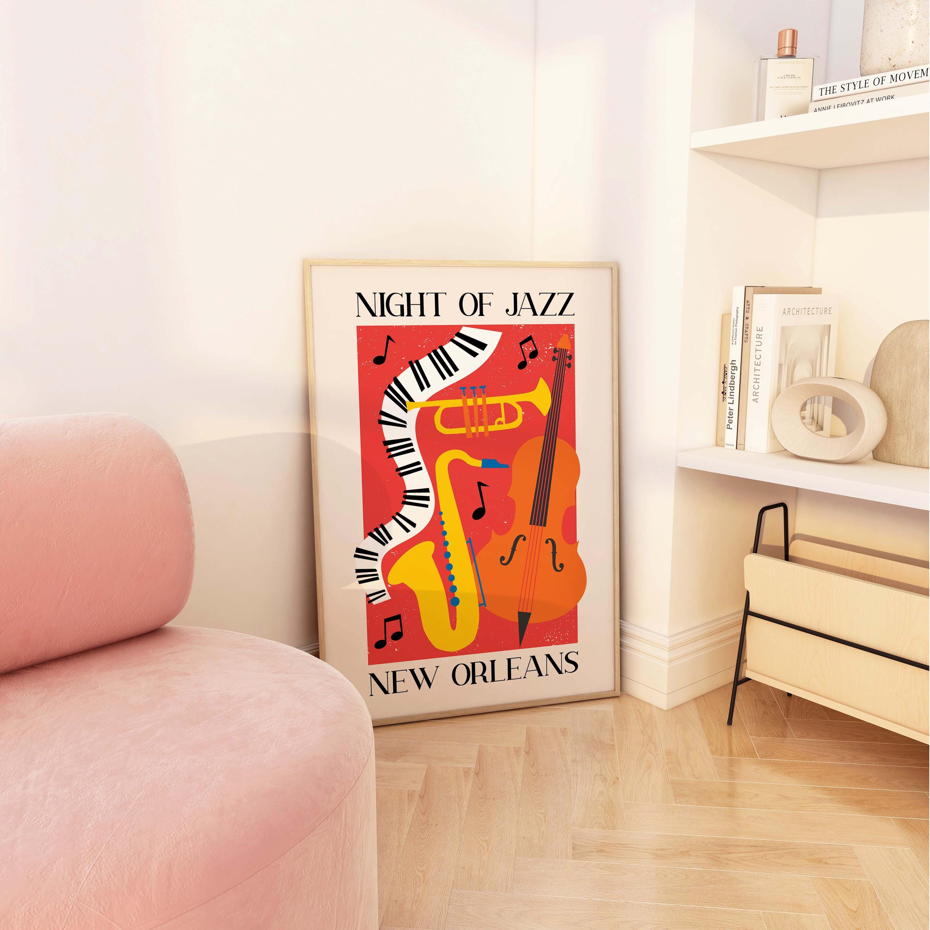ニューオーリンズ ジャズ プリント、デジタル アート ダウンロード