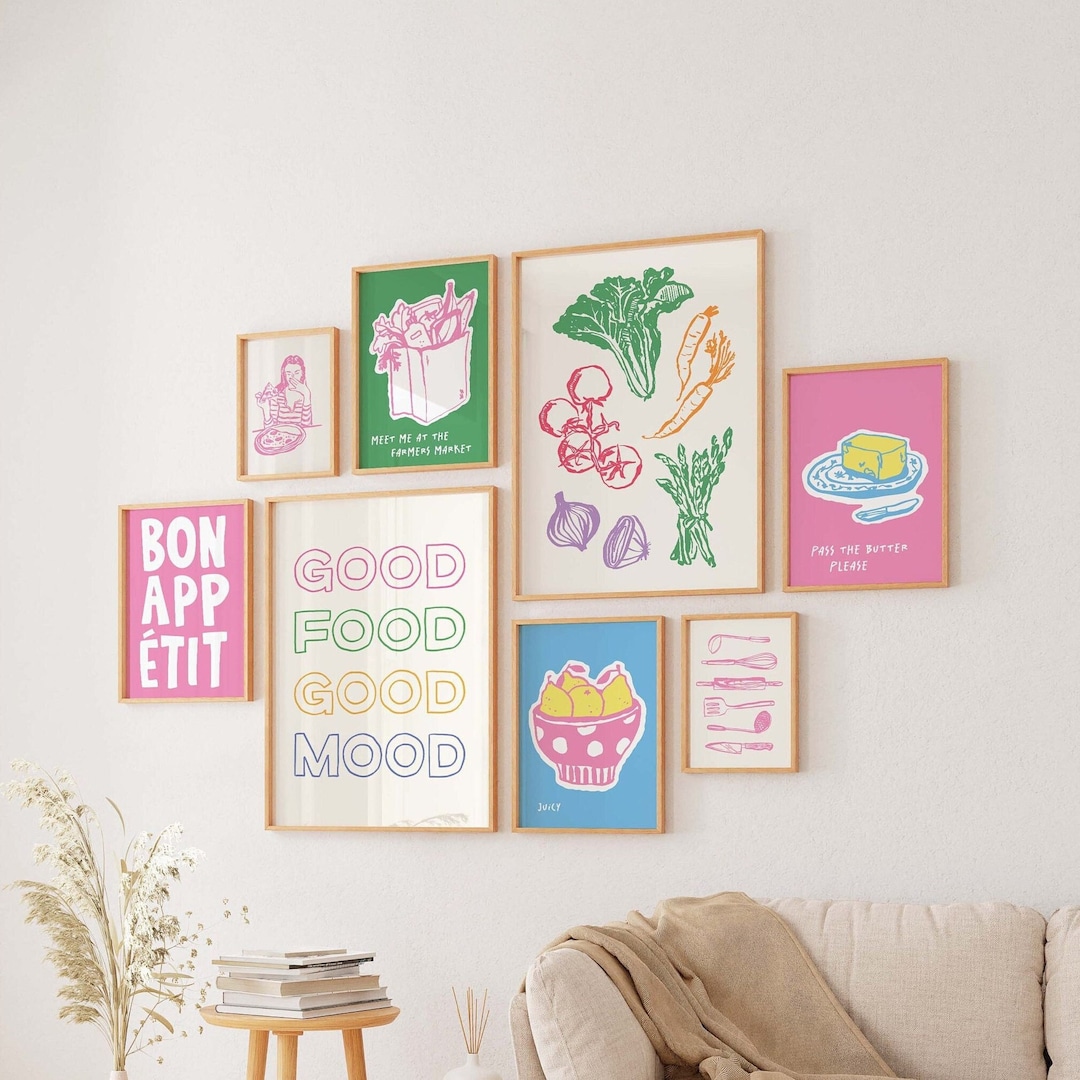 art gallery for kitchen art prints digital download... Kitchen Gallery Wall Set | 10 Printables | Digital Art Download | Cute ...