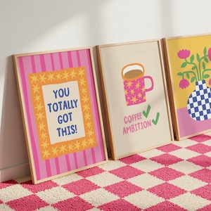 Office Wall Art Bundle, 10 Motivational Prints, Colorful Gallery Wall Set, Digital Download image 13