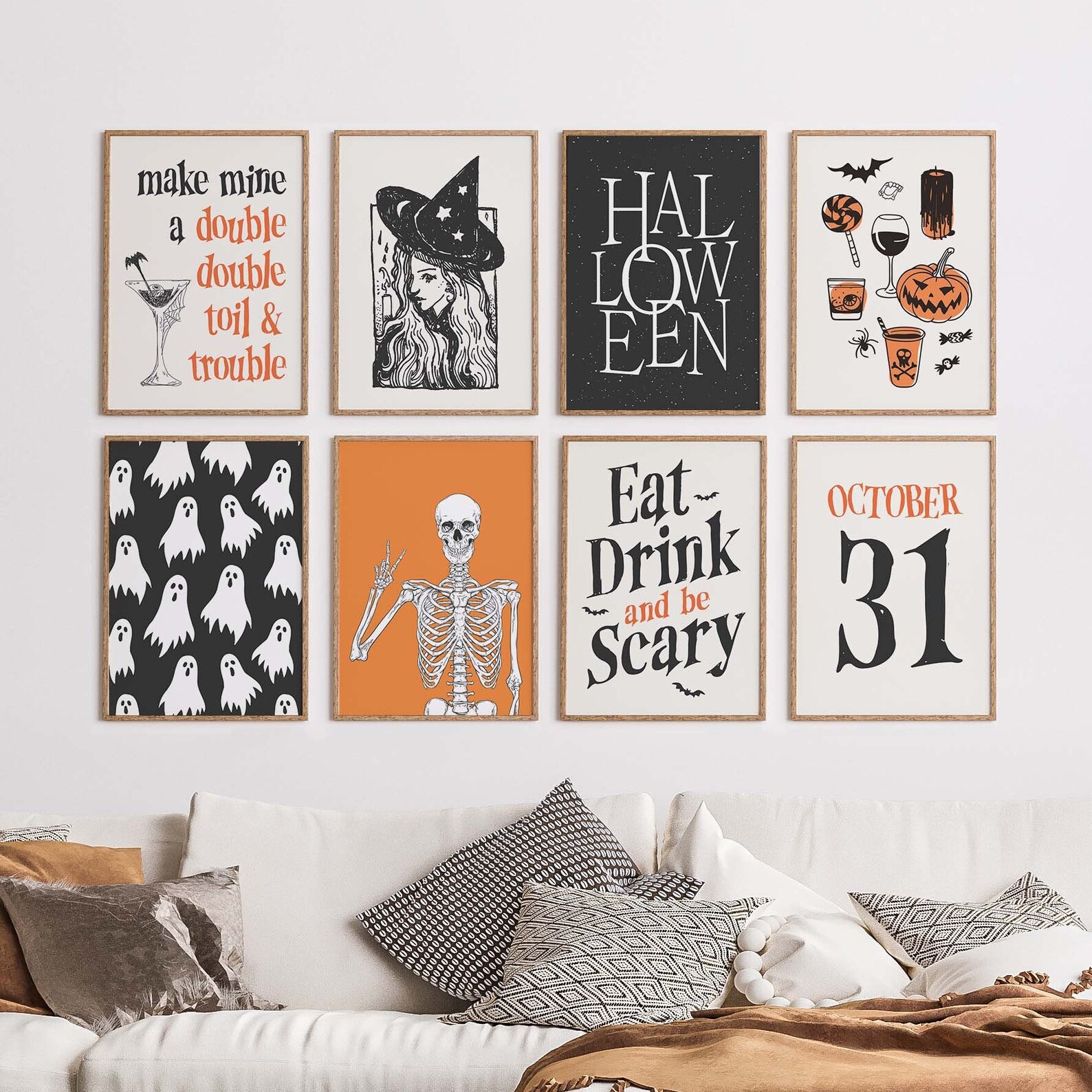 Halloween Gallery Wall Set | Digital Art Download | 10 Printables ...