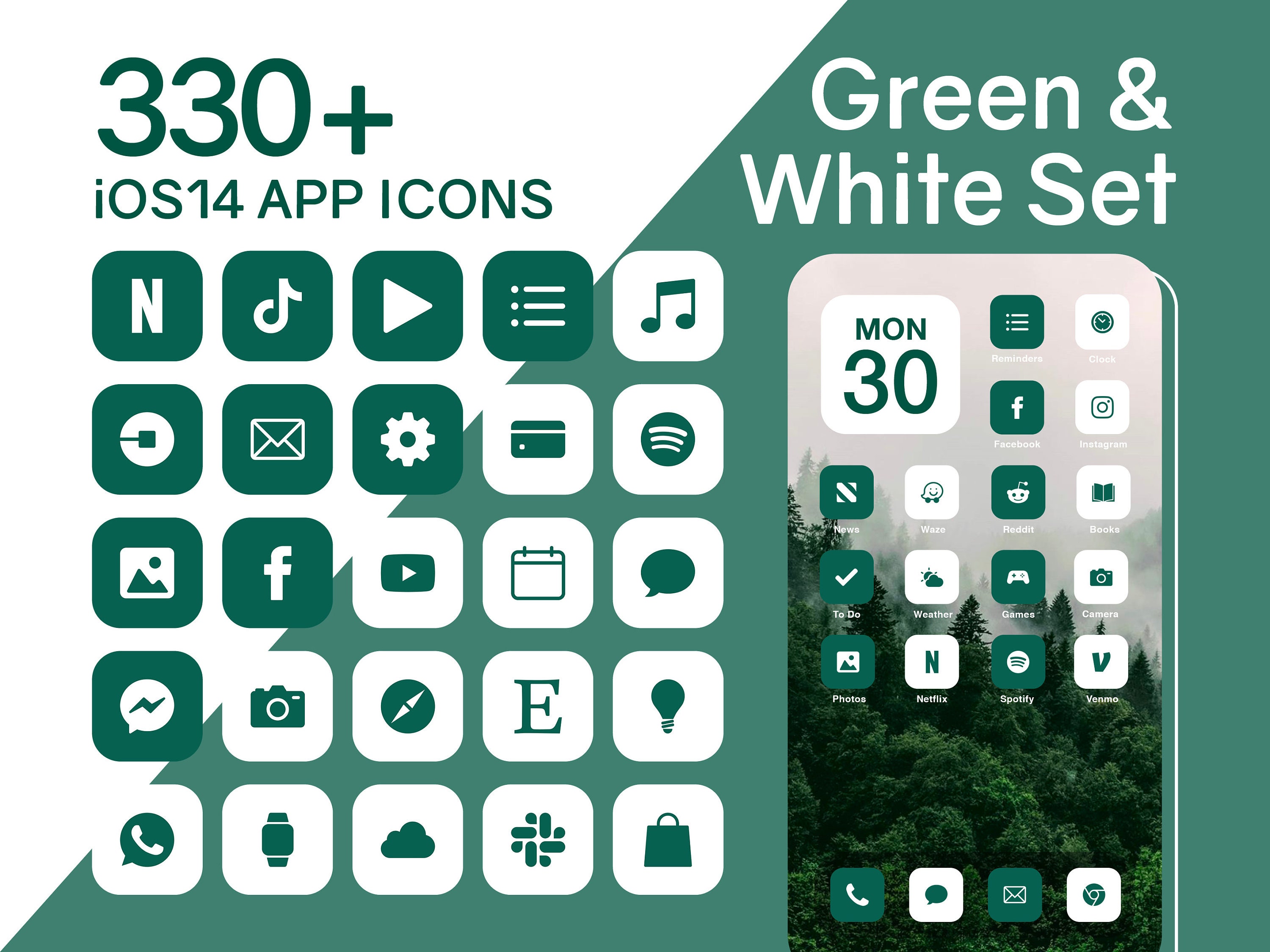 Dark Green Phone Icon