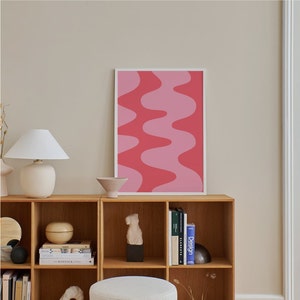 Set of 6 Pink Print Gallery Wall | Digital Art Download | Pink Green ...