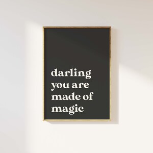 Magic Quote Print Digital Art Download Minimal Black Typography ...