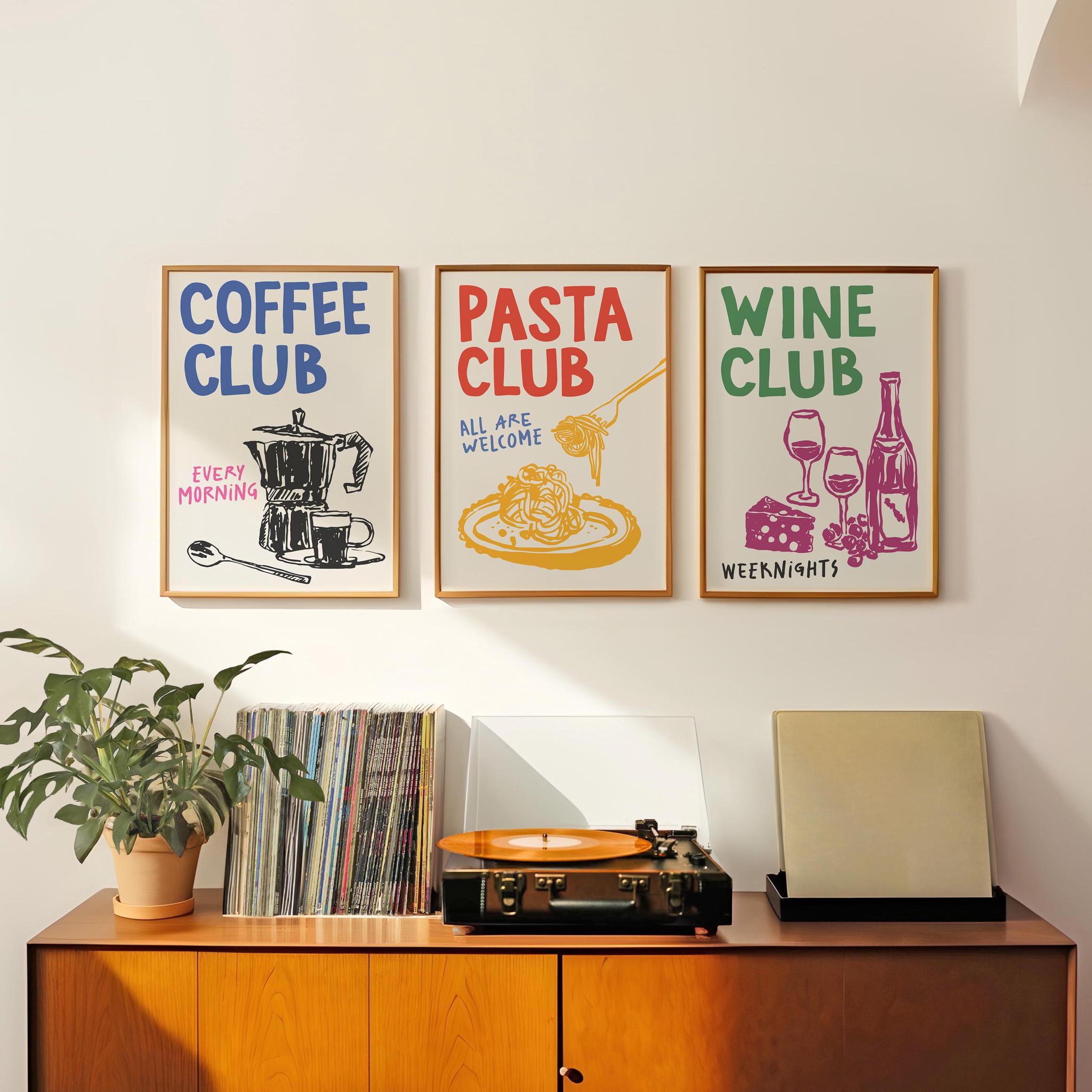 100 kitchen prints set, kitchen wall art, kitchen art,... Kitchen Print Set, Digital Download, 3 Prints, Cute Pasta Art Print ...