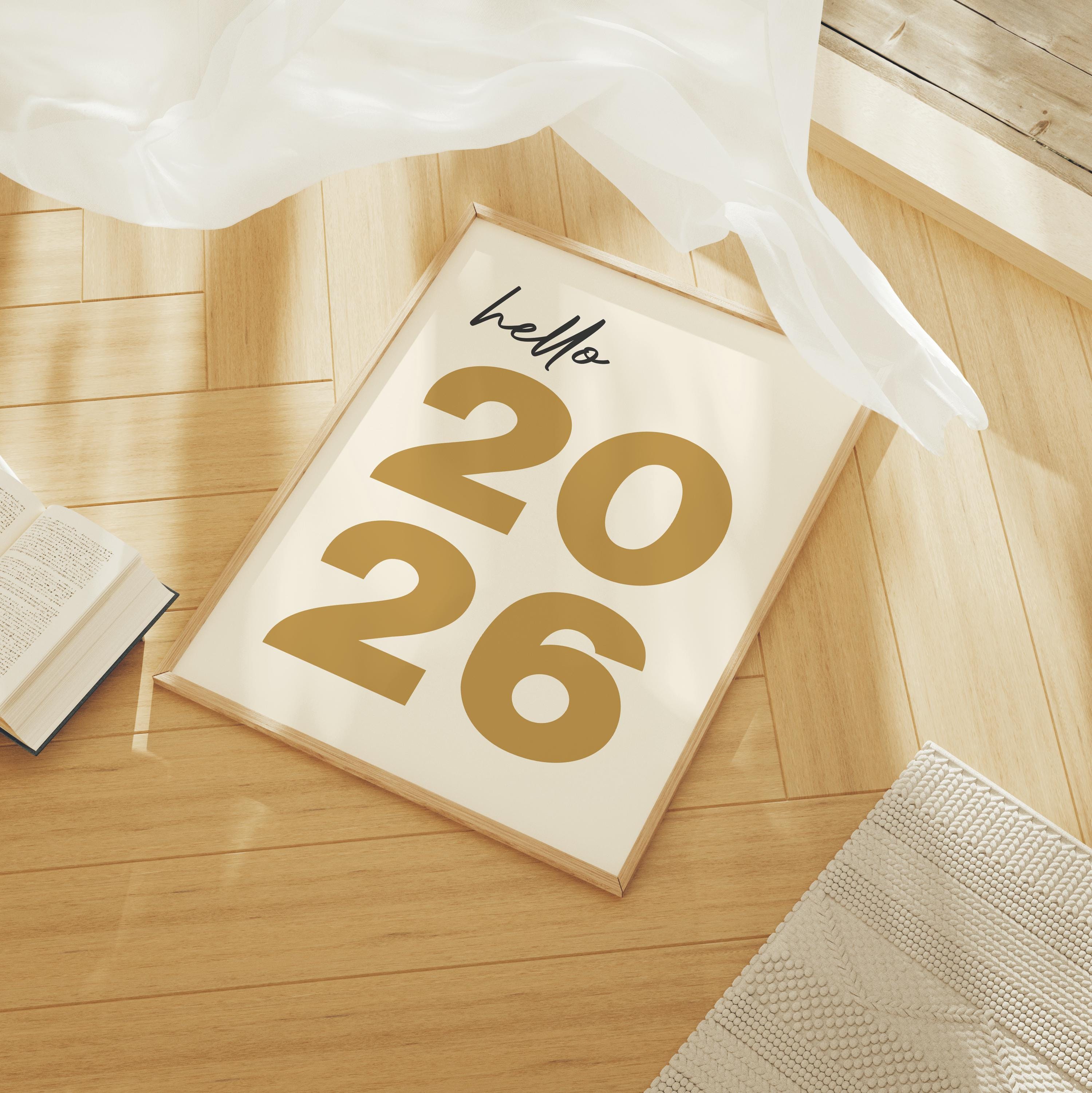 Set of 6 New Years Eve Gallery Wall | Digital Art Download | Black and