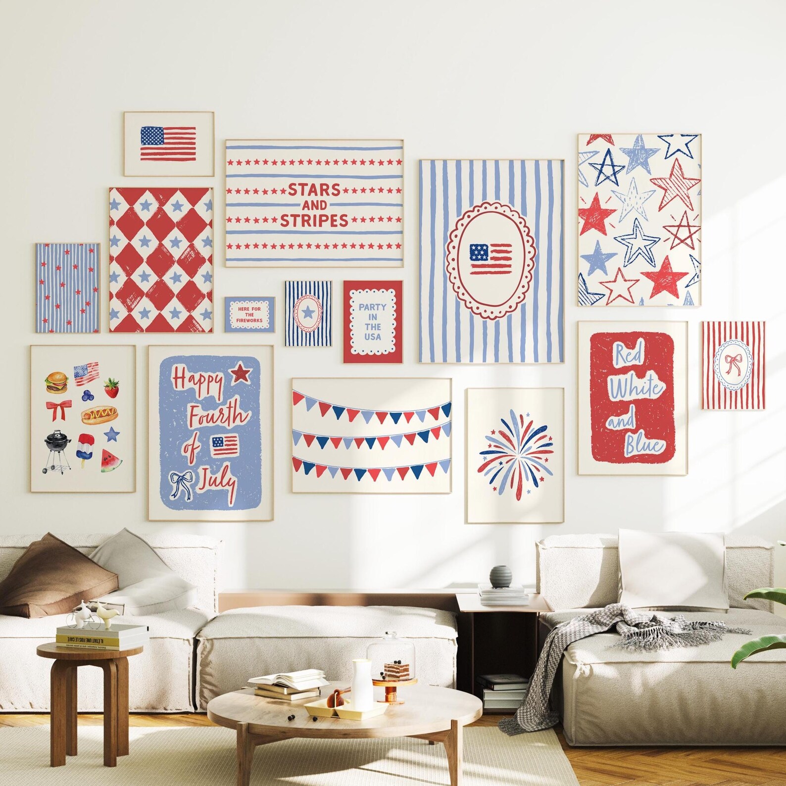 4th of July Wall Art Bundle, 25 Patriotic Prints, Americana Gallery ...