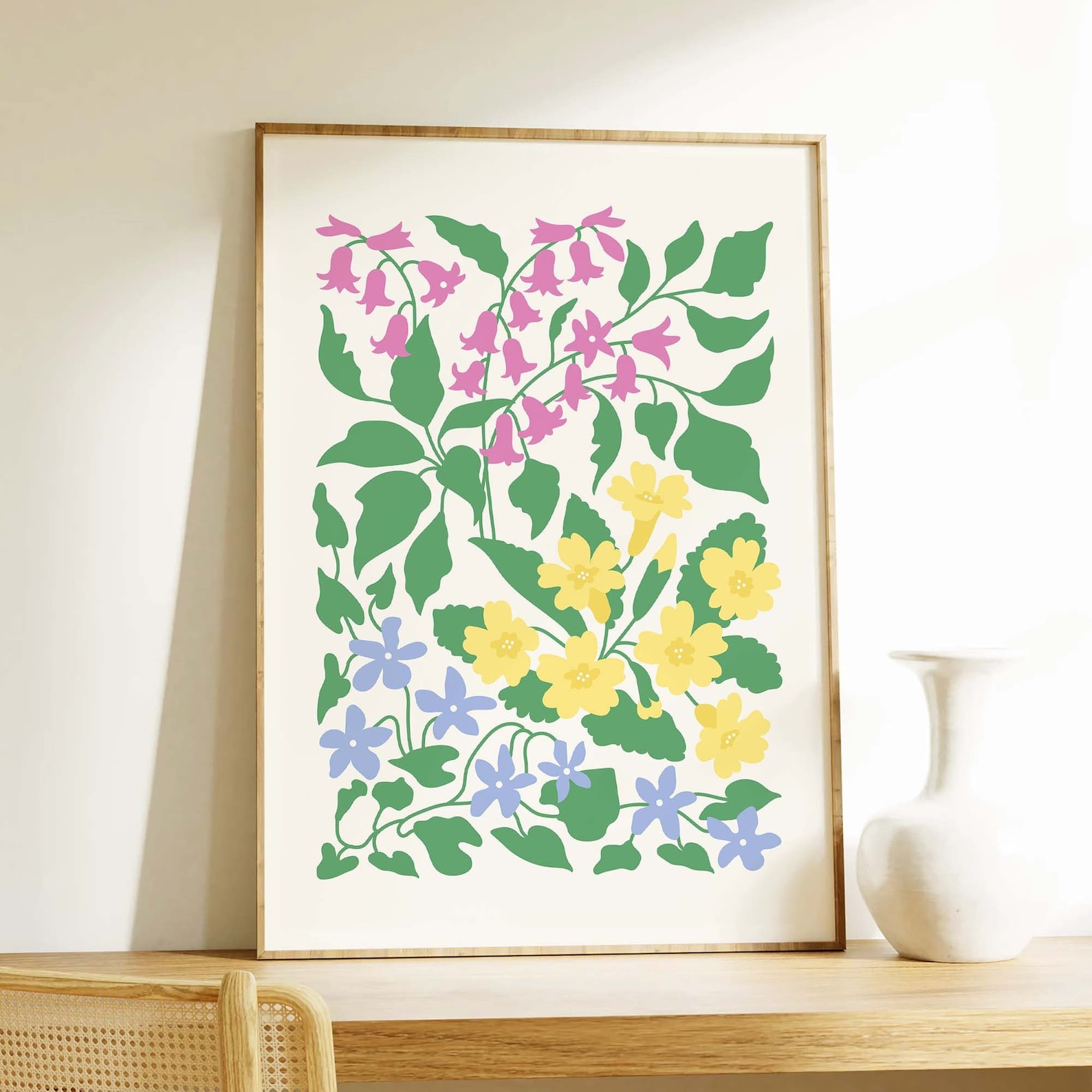 Set of 3 Abstract Floral Prints | Digital Art Download | Cute Flower ...