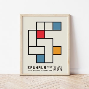 Bauhaus Exhibition Print | Digital Art Download | Abstract Vintage Geometric Printable Art