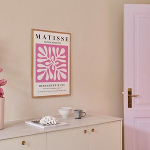 Set of 6 Pink Print Gallery Wall | Digital Art Download | Pink Green ...