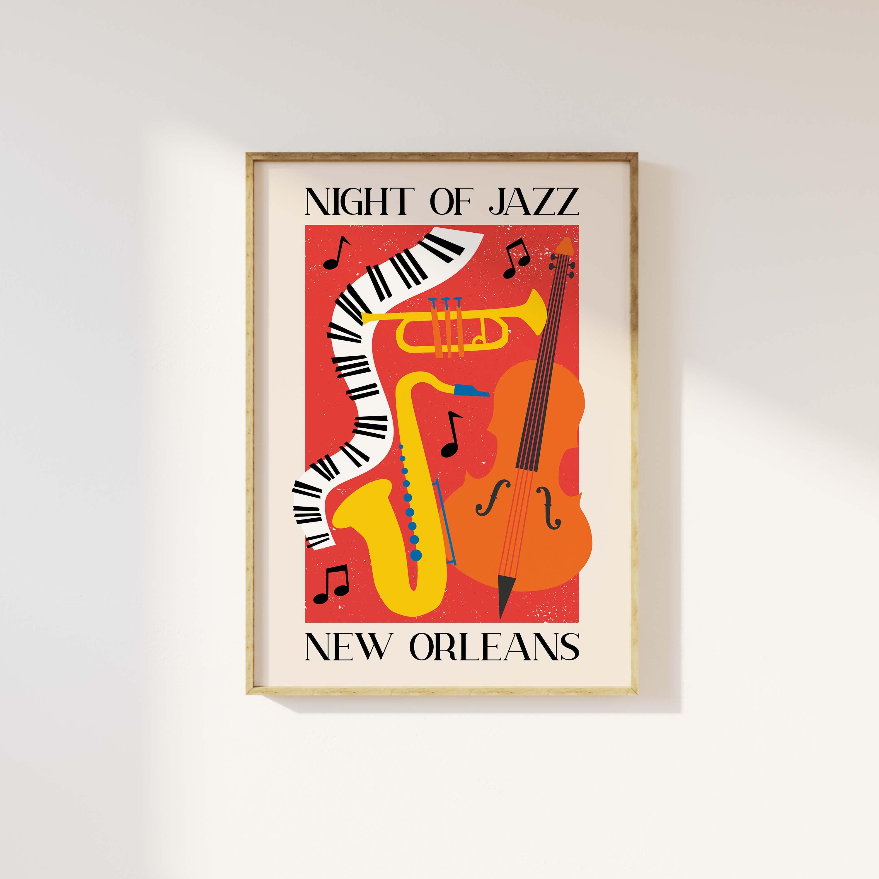 ニューオーリンズ ジャズ プリント、デジタル アート ダウンロード