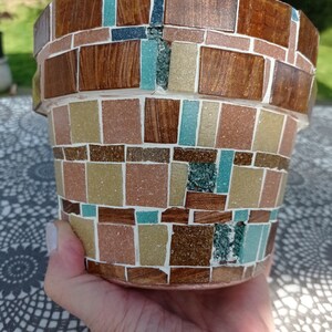 Handmade mosaic plant pot image 2