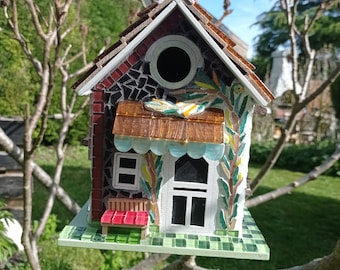 Handmade Mosaic Birdhouse