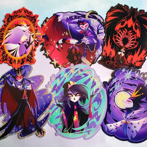 Helluva Boss Stolas, Octavia and Stella Goetian Stickers (6 Designs!)