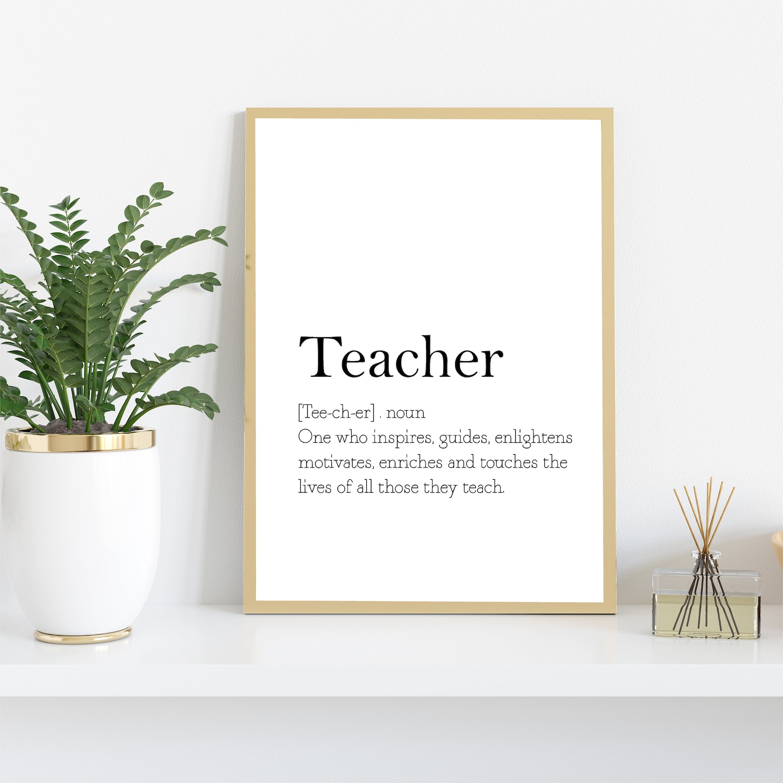 Teacher Definition, Teacher Wall Art, Teacher Poster, Teacher Gift Etsy