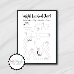 Weight Loss Tracker, Weight loss chart, Printable Planner, Digital Download