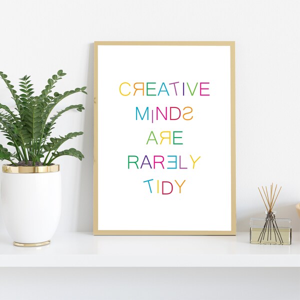 Creative Minds, Home Office Print,  Printable Art, Office Wall Art