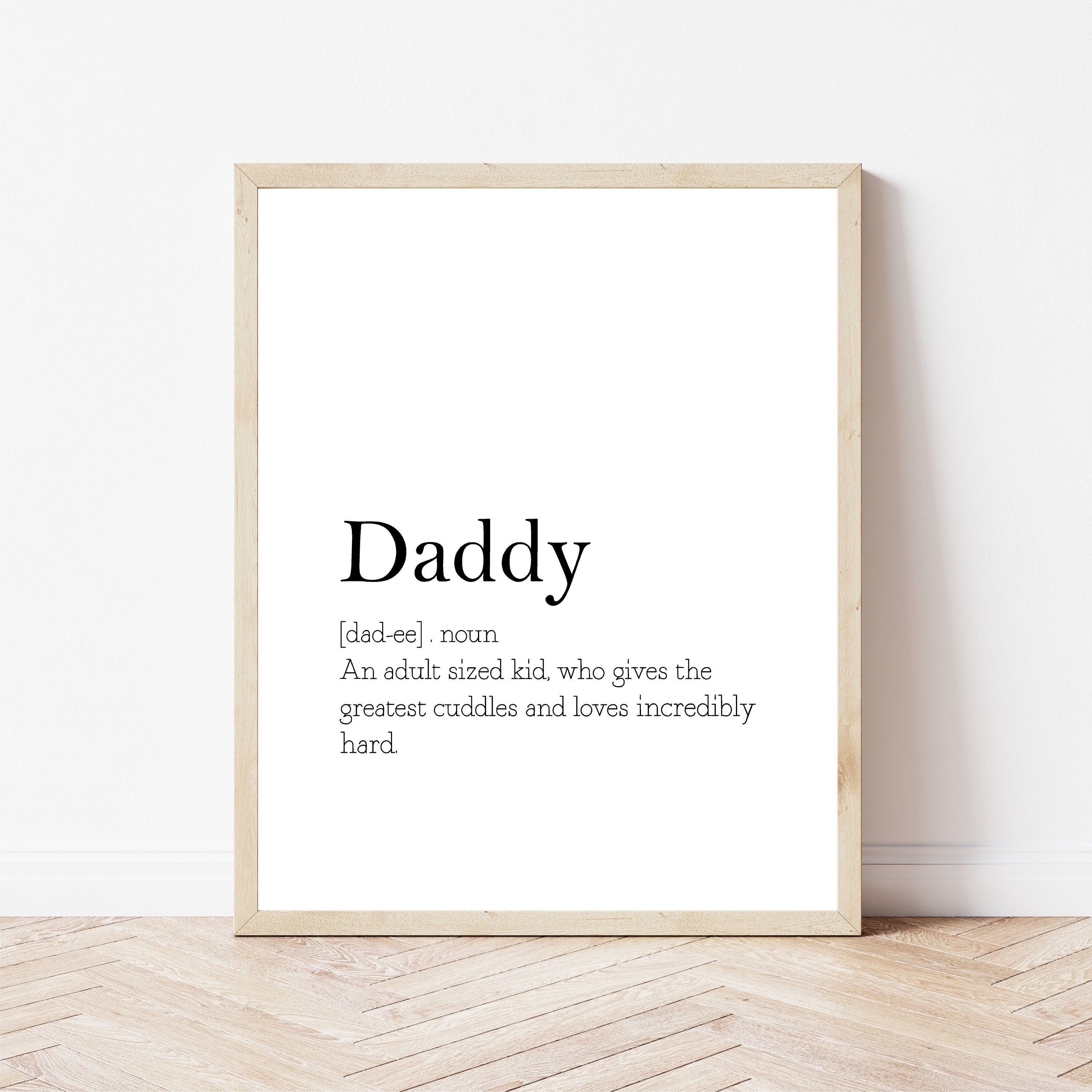 Daddy Print Daddy Dictionary Definition Print Gift for Dad Etsy