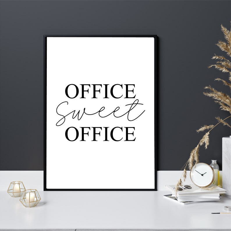 Office Sweet Office, Home Office, Printable Art, Office Decor image 5