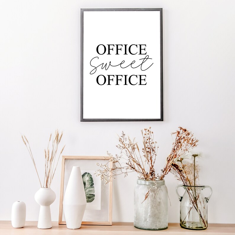 Office Sweet Office, Home Office, Printable Art, Office Decor image 6