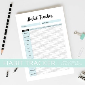 Yearly Habit Tracker, Planner Page, 2021 Planner