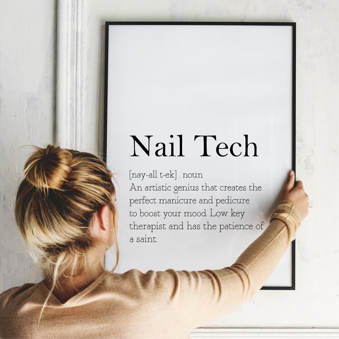 Nail Tech Definition Nail Salon Decor Nail Tech Gifts Etsy