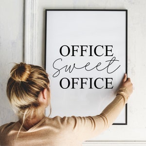 Office Sweet Office, Home Office, Printable Art, Office Decor image 1