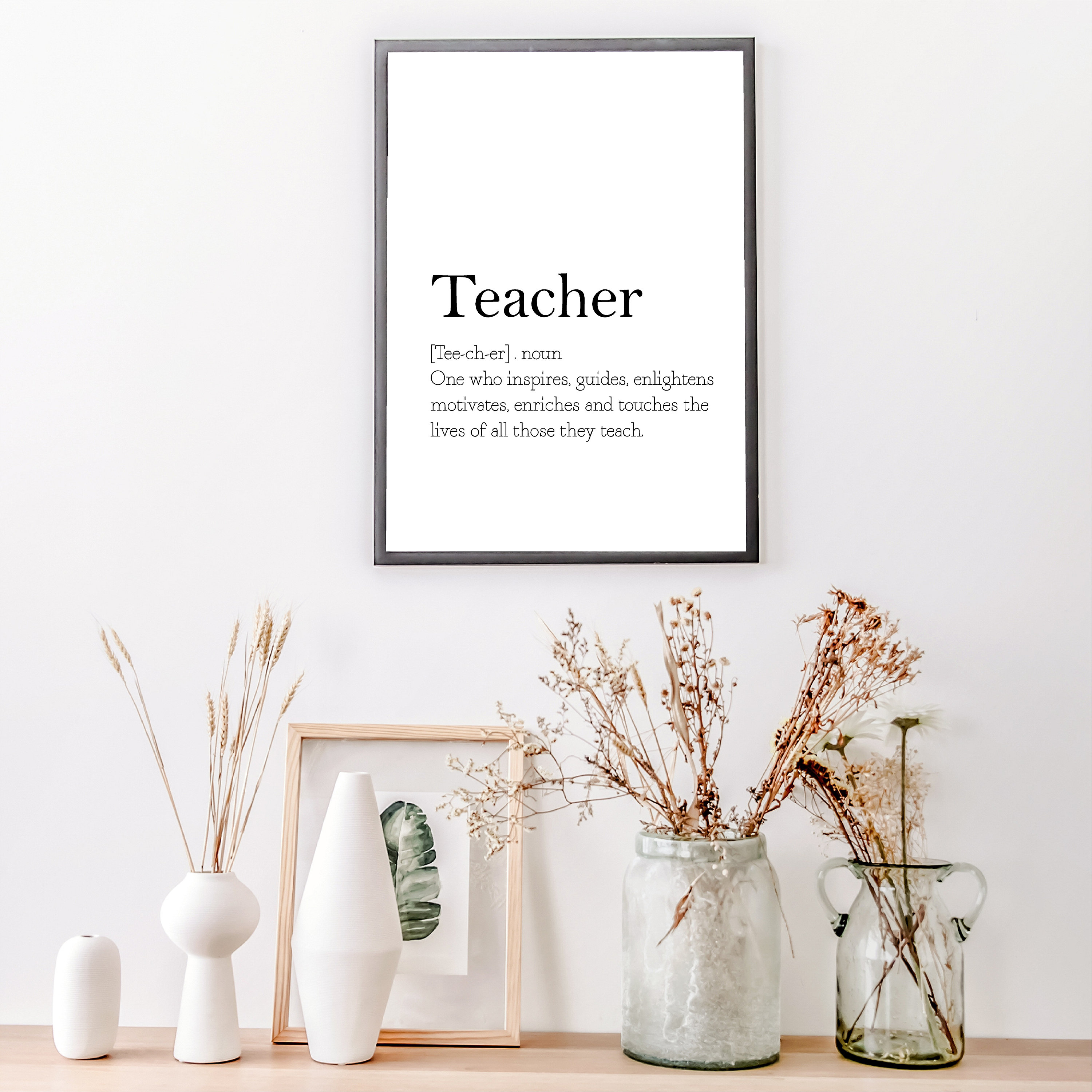 Teacher Definition Teacher Wall Art Teacher Poster Teacher Etsy