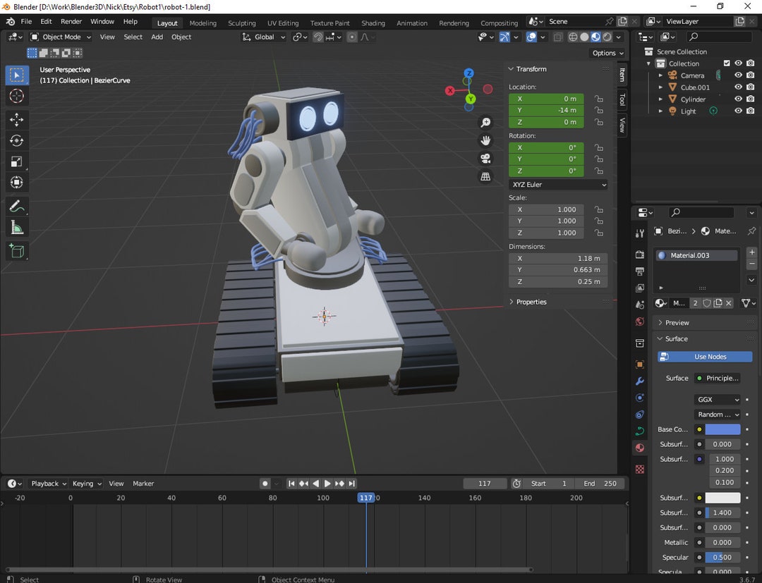 R Tech Rover Techrover 3D Model With Basic Animation - Etsy