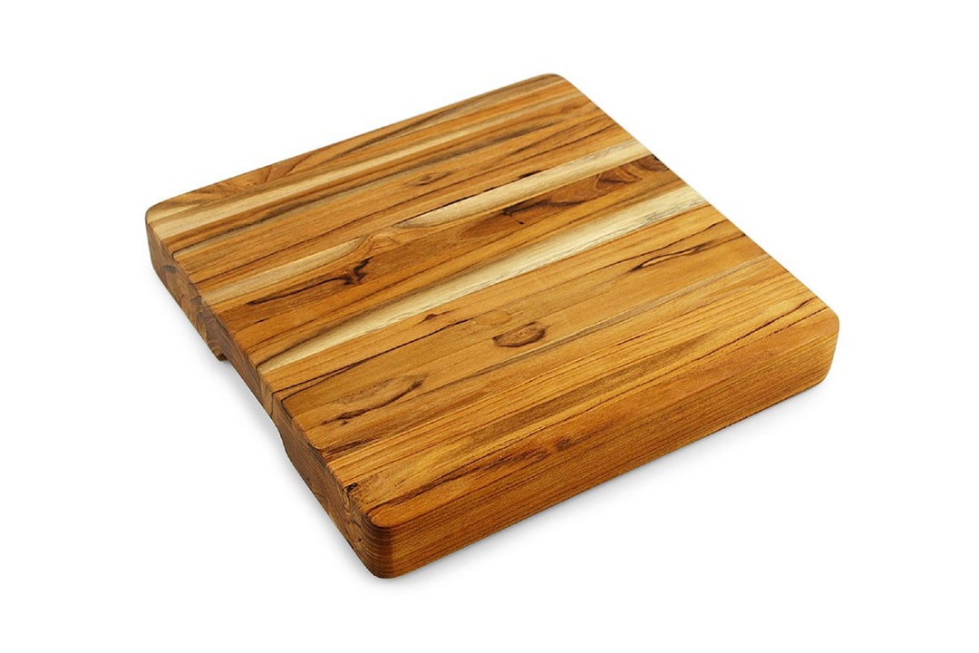 Butcher Board, Butcher Block Cutting Board 2" Thick, Teak Butcher Block