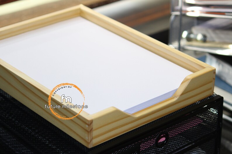 Paperwork Box Office Organizer Outbox Inbox Wood Tray A4 Paper - Etsy