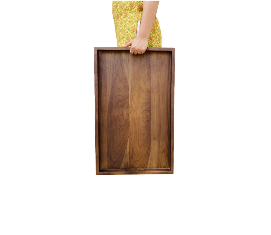 Wooden Ottoman Tray Large Ottoman Tray Custom Tray With Etsy