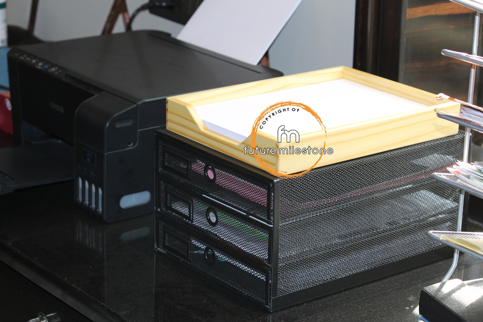 Paperwork Box Office Organizer Outbox Inbox Wood Tray A4 Paper Etsy