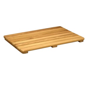 Teak Shower Mat 30 Inch Large Bath Mat Non-Slip, Teak Shower/Bath/Spa/Outdoor Mat