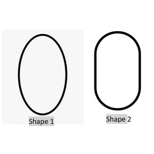 Puede incluir: Dos formas delineadas en negro sobre un fondo blanco. La forma 1 es ovalada, y la forma 2 es un rect&aacute;ngulo redondeado. Los textos "Shape 1" y "Shape 2" est&aacute;n debajo de cada forma.