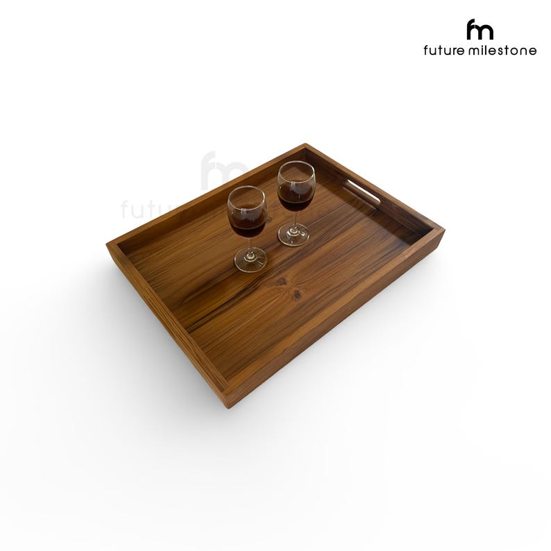 Ottoman Tray, Large, Farmhouse tray, Wooden tray, Breakfast tray, Kitchen tray, Serving Tray, Wood Tray, Wedding decor, Personalized Tray image 6