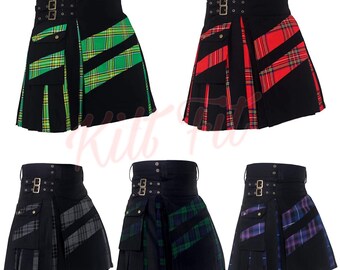 Devil Fashion Gothic Kilt mit Ketten