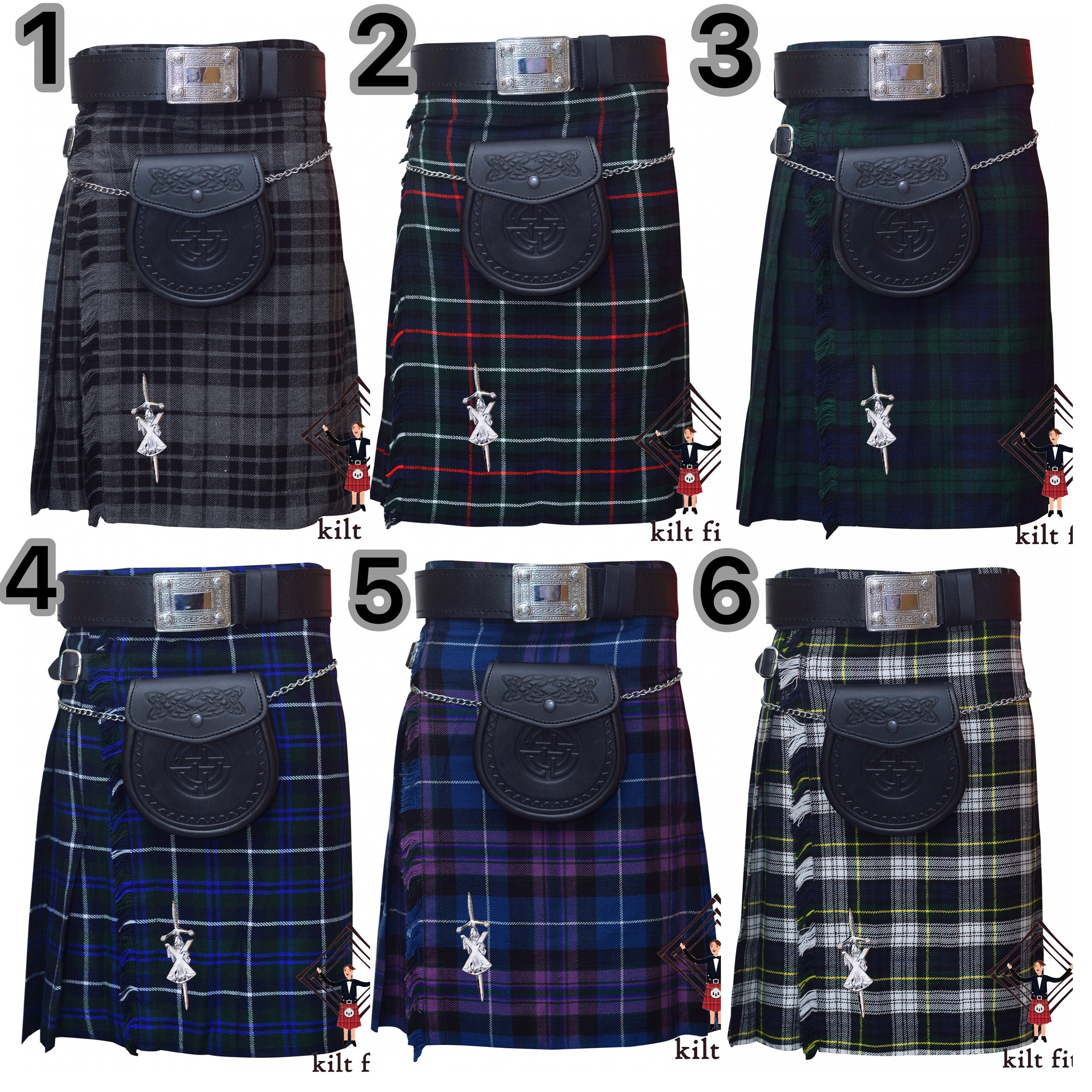 Gran Kilt para hombre Gran Kilt escocés hecho a mano para hombre disponible  en 64 tartán -  México