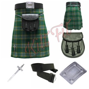 Kilts escocesas para hombre, juego de 10 piezas, falda escocesa escocesa  Highland WEAR - Sporran de cuero 