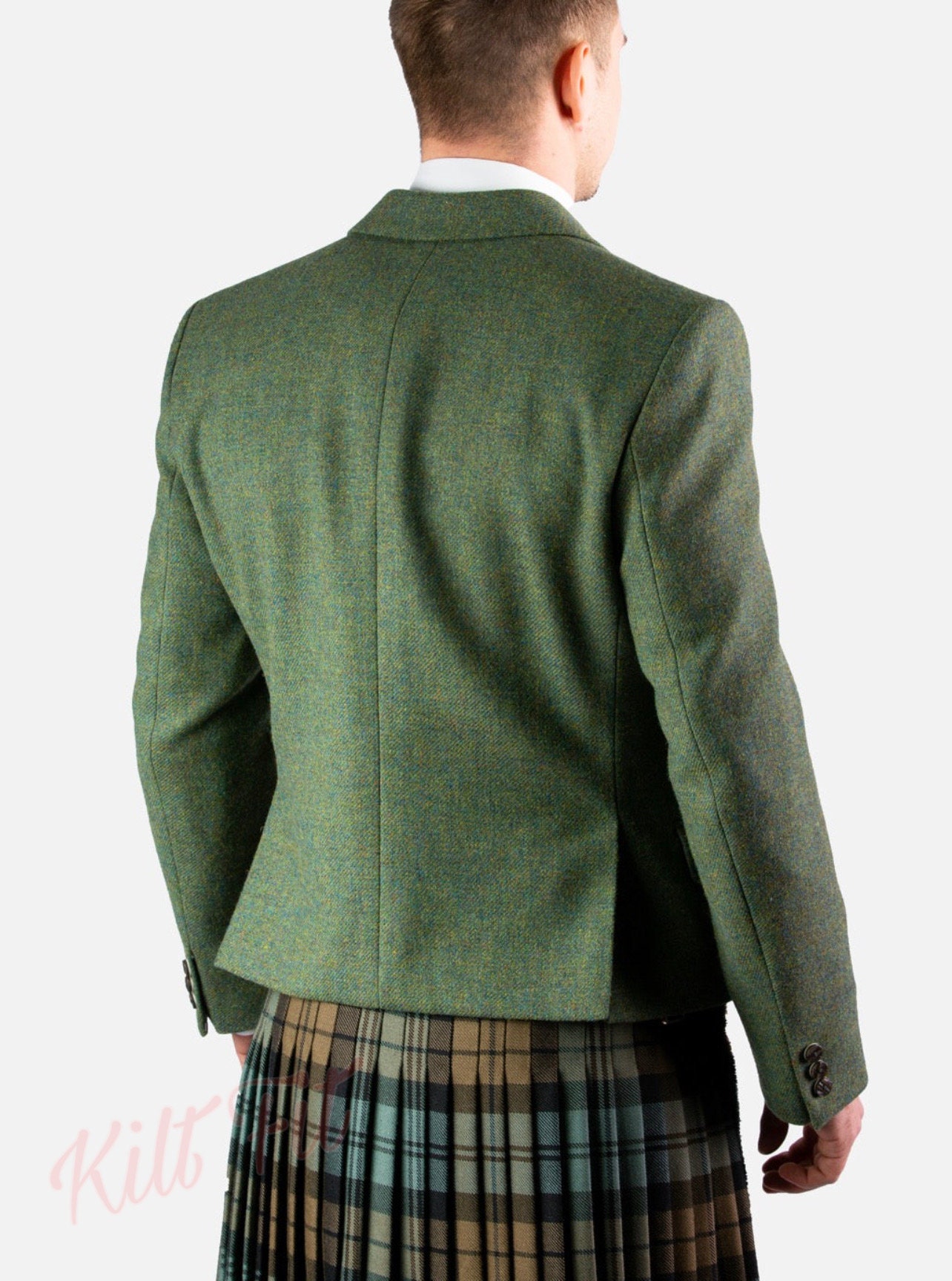 Men's Lovat Green Wool Kilt Jacket With Waistcoat - Etsy