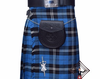 Vintage Mens Scottish Handmade Kilt Marshall Tartan Waist 28 30
