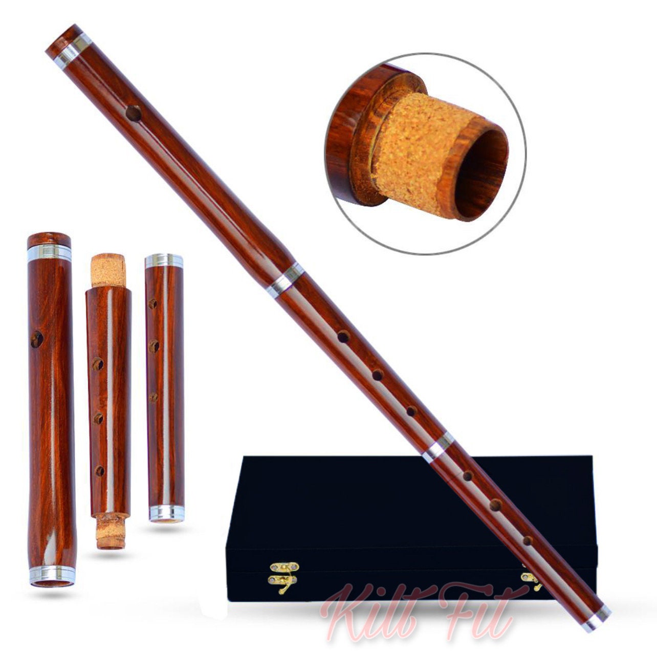 Brand New Irish Professional Tunable D Flute with Hard Case 23" Length 3 Pcs 