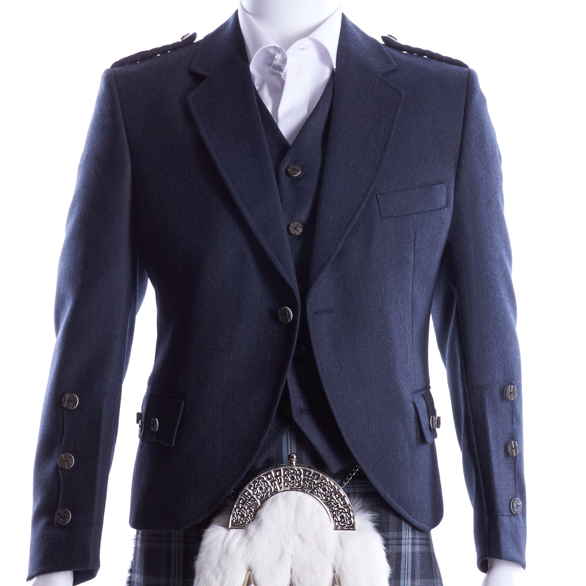 Navy blue deals kilt jacket