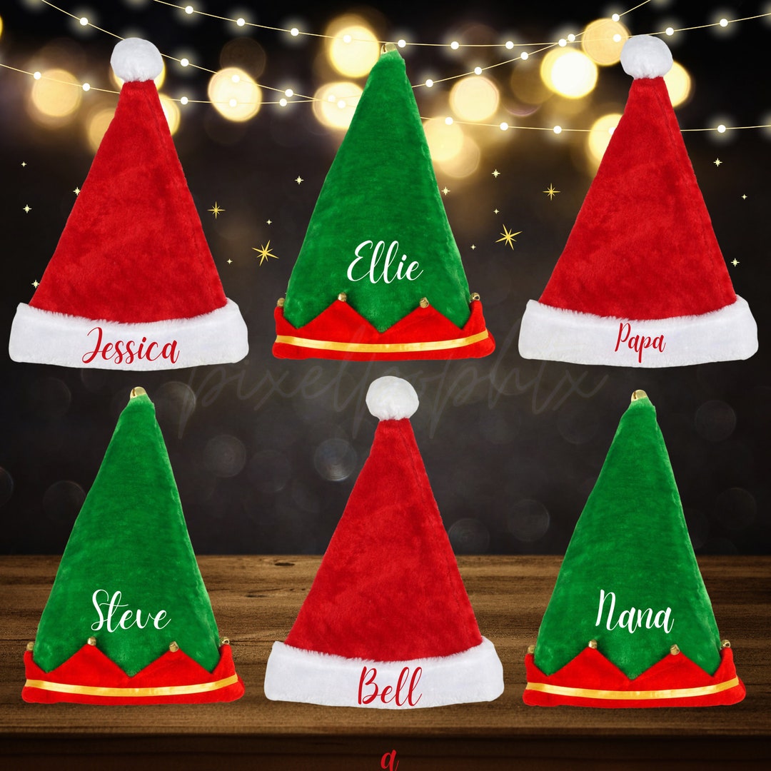 Santa Hat Custom Christmas Hats Elf Hats Family Hats Etsy