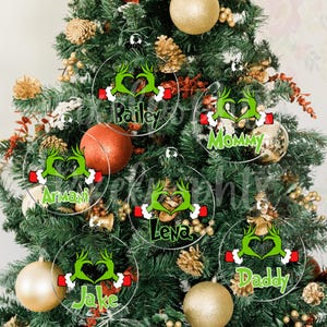 Grinchmas Ornaments, Christmas Decorations, Merry Grinchmas, Tree Ornaments, Custom Grinchmas Decor