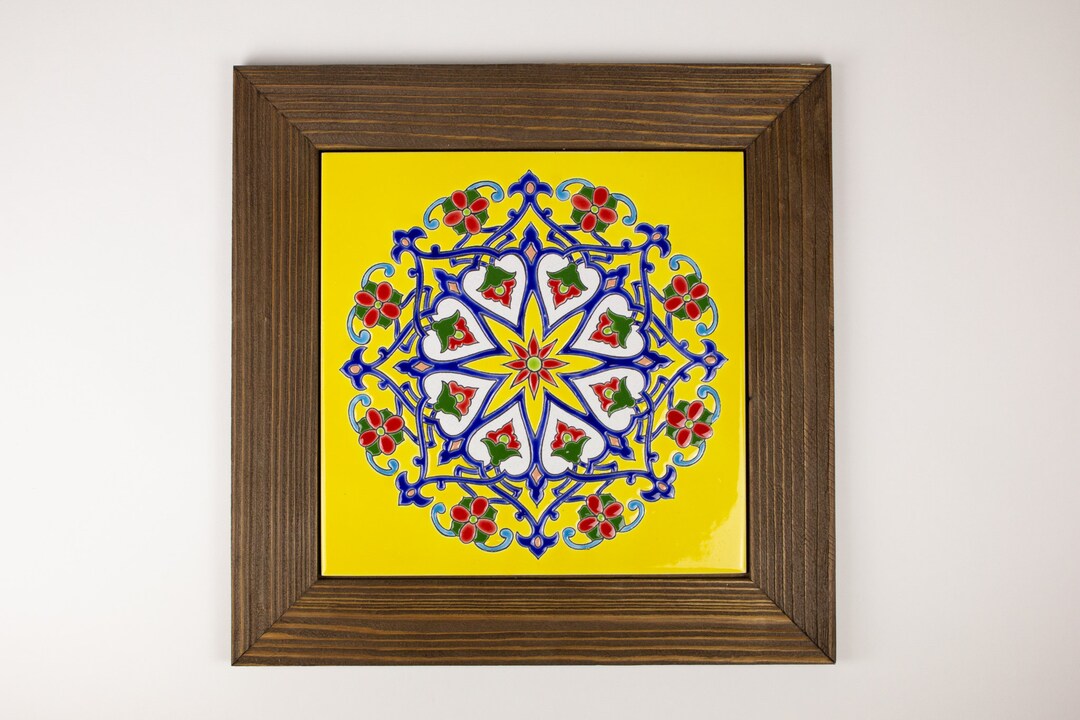 Persian Style Ceramic Paint, Wall Decor, Hanging Ceramic Panel Etsy