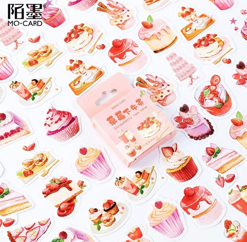 Kawaii cakes sticker pack Etsy