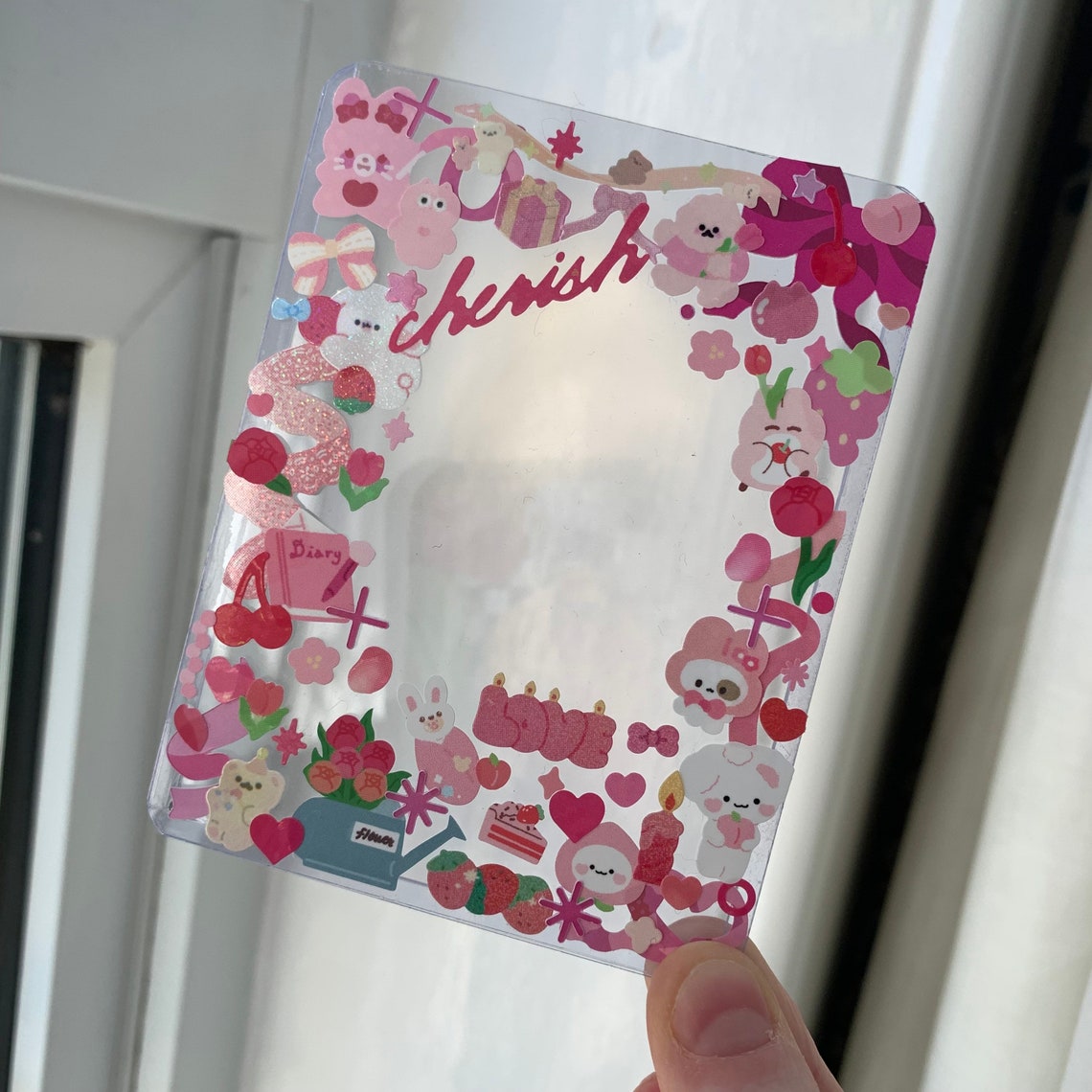 Kawaii Pink Flower Themed Polcos Toploader Polaroid Holder Etsy