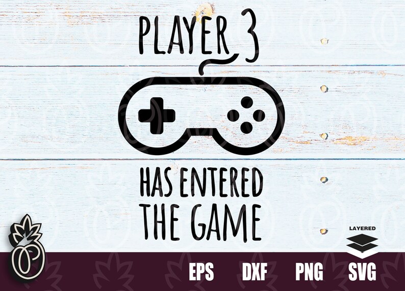 game controller svg Pregnancy Announcement Player 3 svg New born svg Baby shower svg iron on transfer svg Baby Announcement