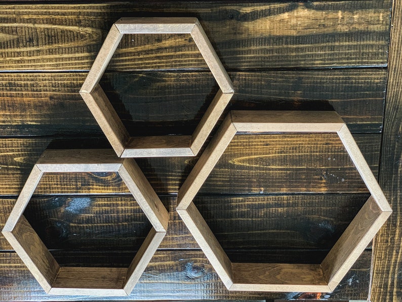 Hexagon Shelves Shelves Various Sizes Etsy