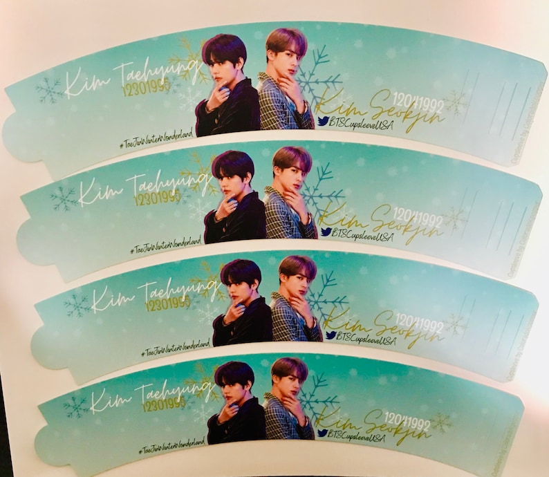 BTS Taejin Cupsleeve Taehyung and Jin
